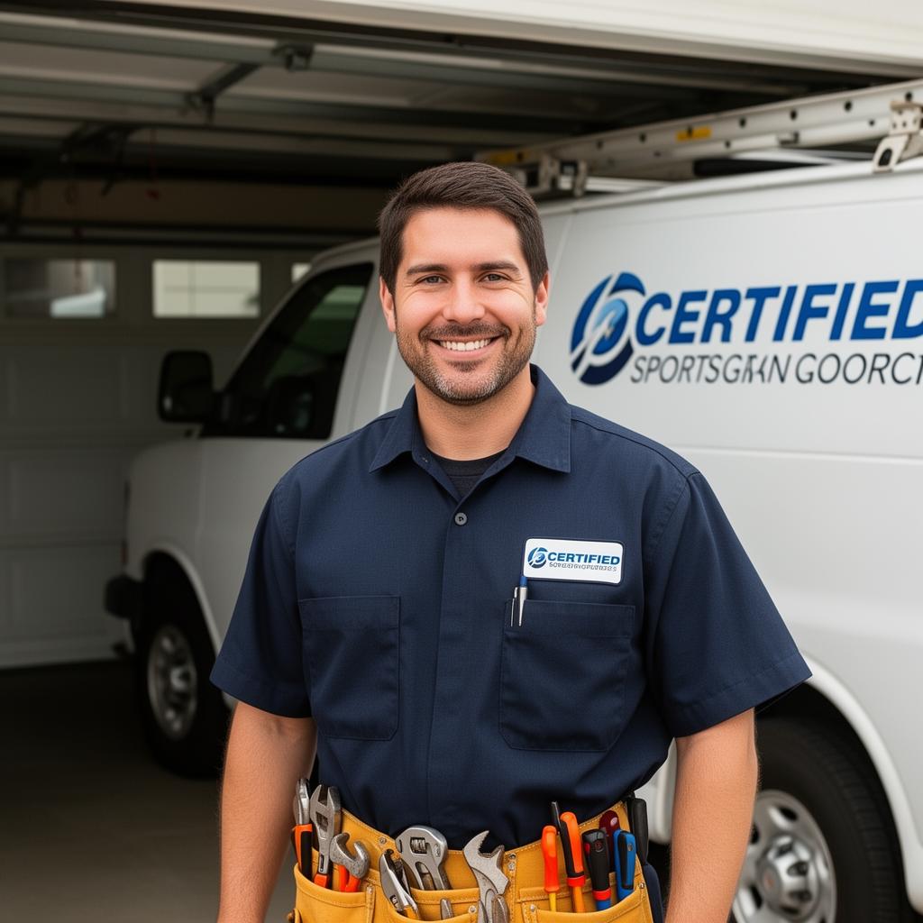 Certified Shelby Garage Doors technician ready to provide professional service